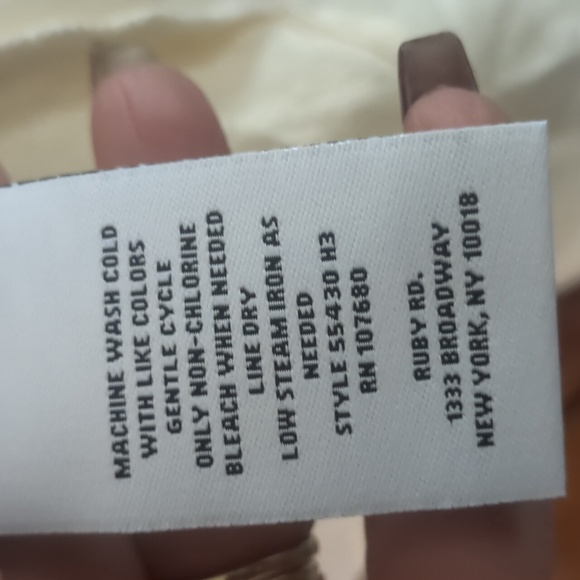 RUBY RD* cream colored long tab sleeve asymmetrical hem cinch waist jacket - Picture 8 of 11